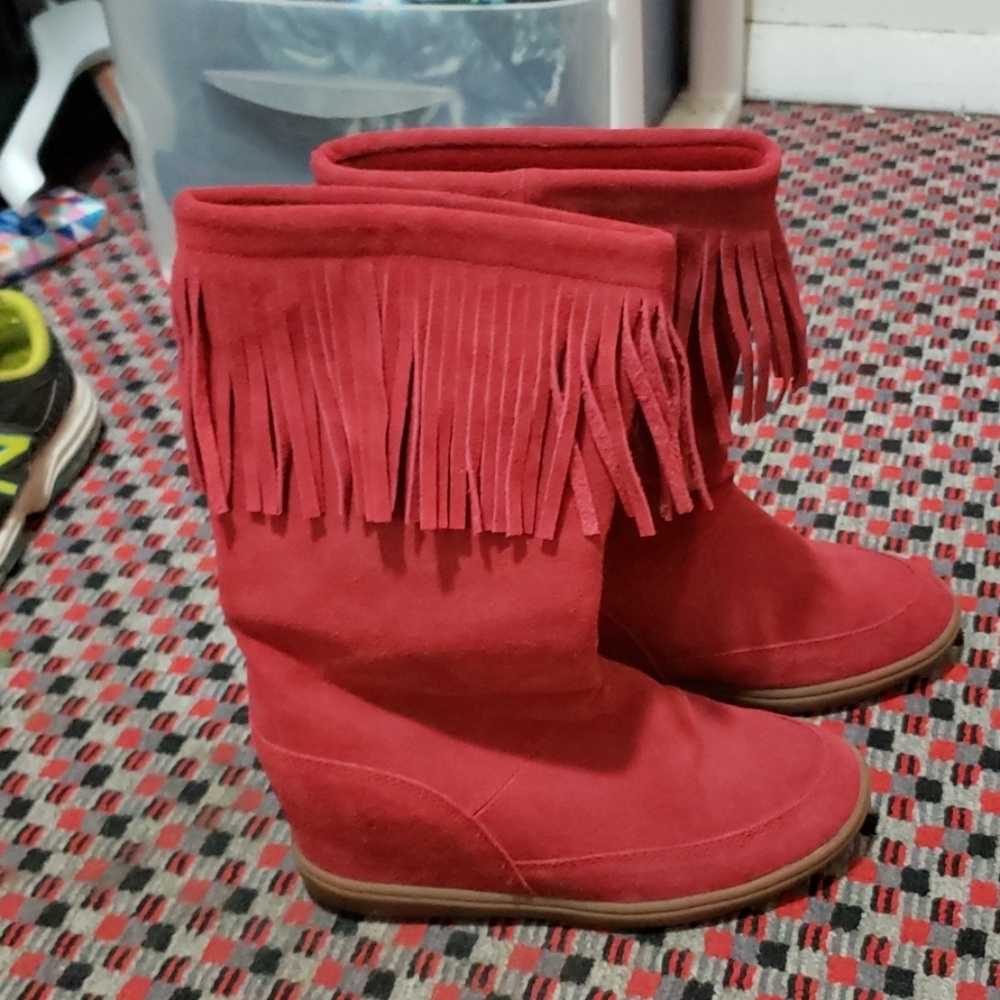 Leather boots